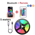 Bluetooth LED Strip Lights Smart SMD 5050 APP Remote Control Flexible Ribbon Diode Lamp Tape TV Backlights Game Room Home Decor
